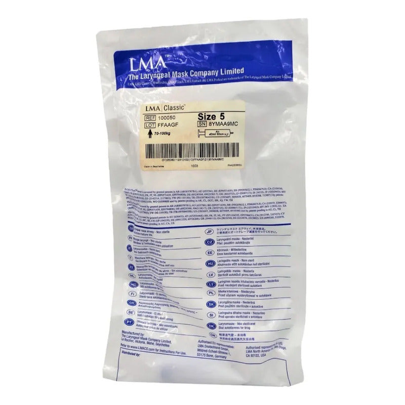 Mascarilla Laríngea Lma Classic Reusable Noº5 100050