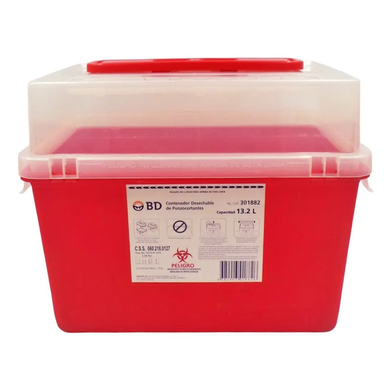 Recolector Rojo Desechable 13.2lt