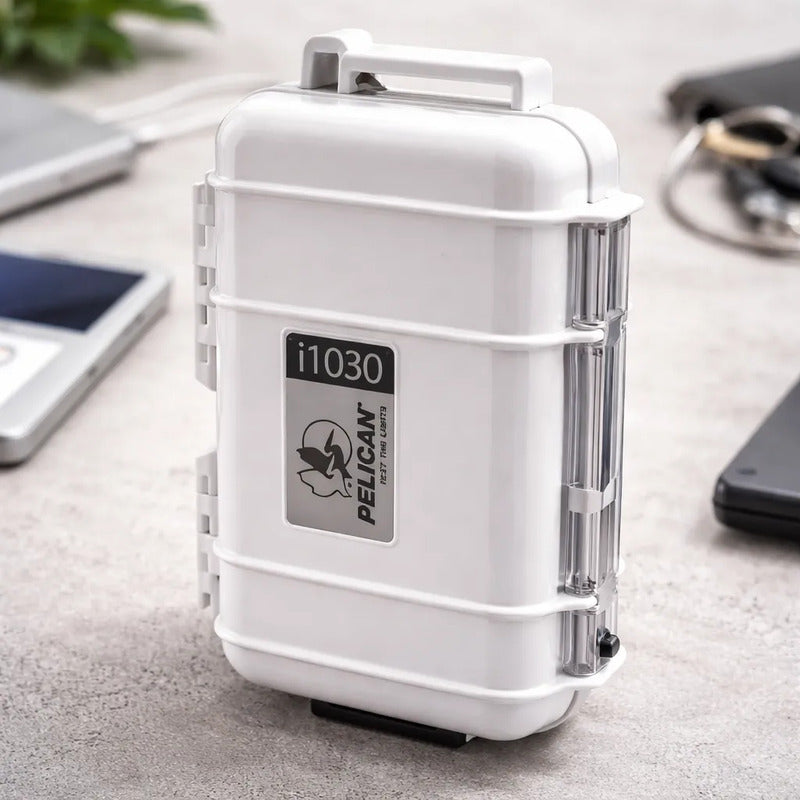 Estuche De Protección Para Varios Ipods Nano, Blanco Gris Estuche De Protección Para Ipods Classic Video Pelican I1030 Blanco