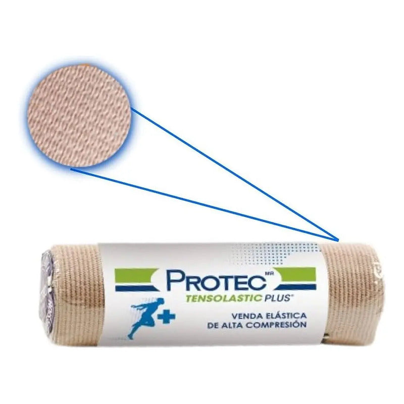 Venda Elástica Alta Compresión Protec 15 Cm X 5 M Deportivo Medicinal