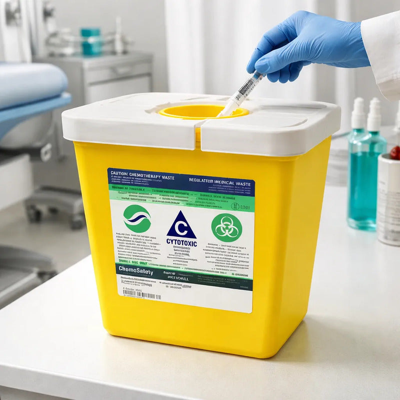 Contenedor Residuos Citotóxico Quimioterapia 5l Kendall 8982 Amarillo