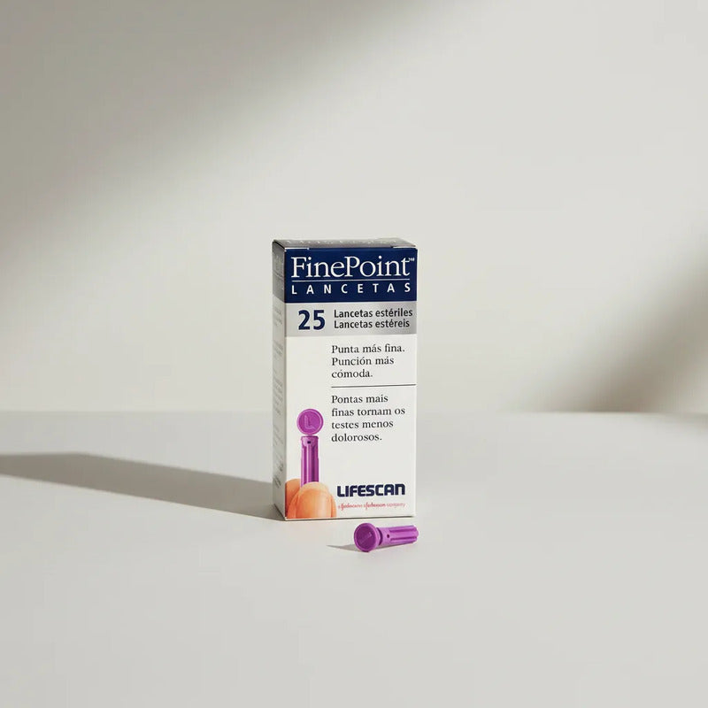Lancetas Finepoint Lifescan Estériles Johnson & Johnson 25 Piezas