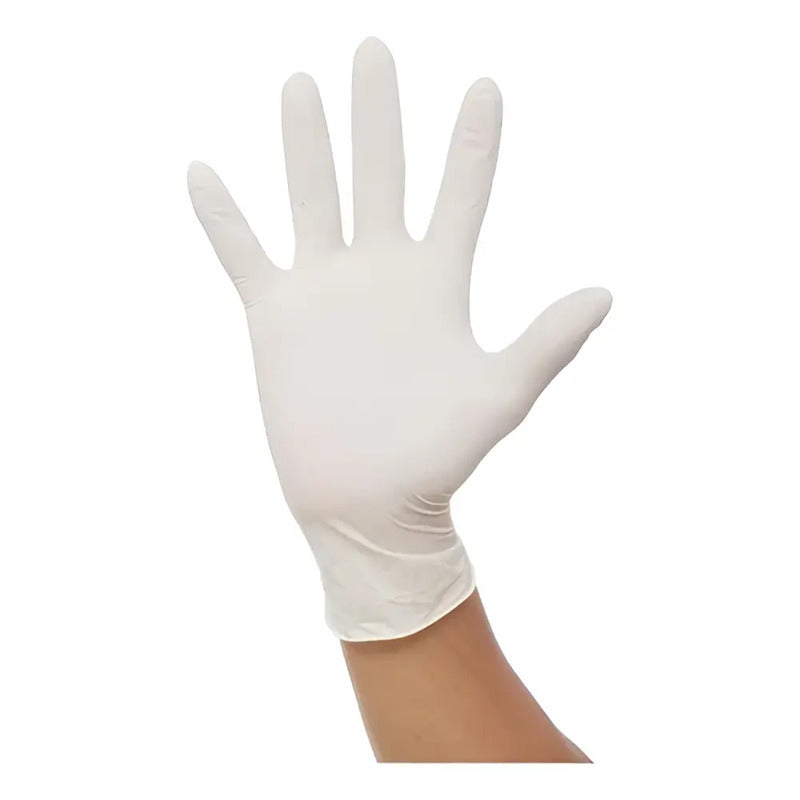 Guantes Exploración Chico No Estéril Látex Ambidiestro 100pz Blanco Chico