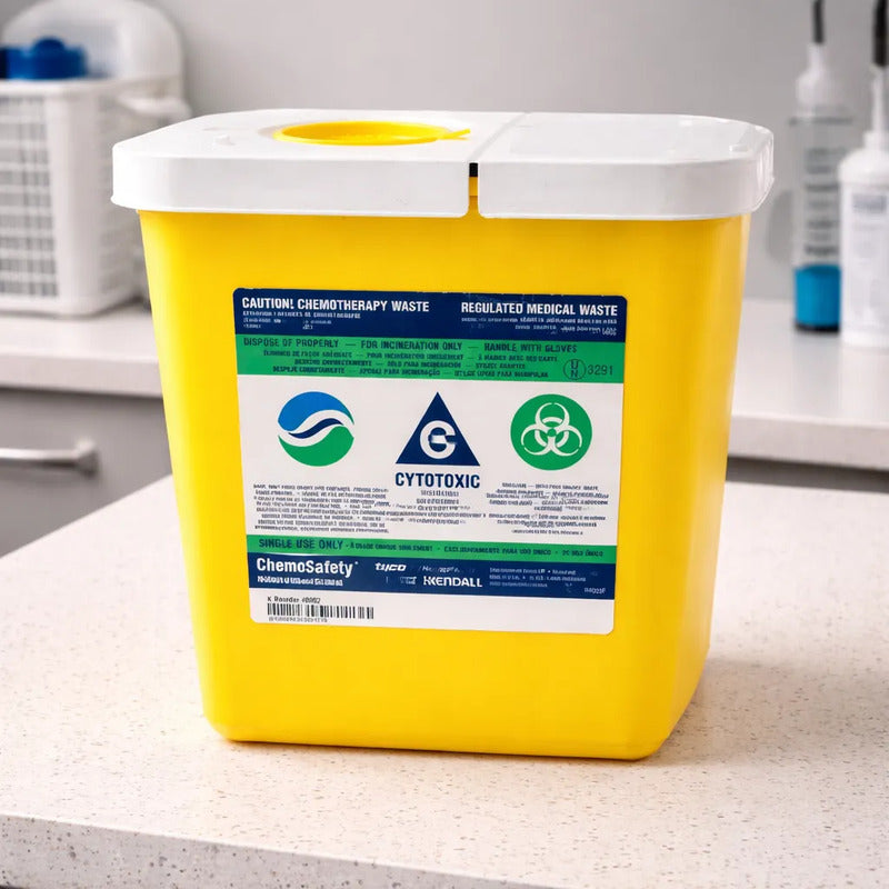 Contenedor Residuos Citotóxico Quimioterapia 5l Kendall 8982 Amarillo