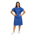 Bata Desechable Para Paciente Azul Demeva Economy 10 Unidades Tela Sms Grado Médico Sin Mangas, Económica, Cómoda Y Resistente Para Spa, Clínicas, Hospitales O Consultorios