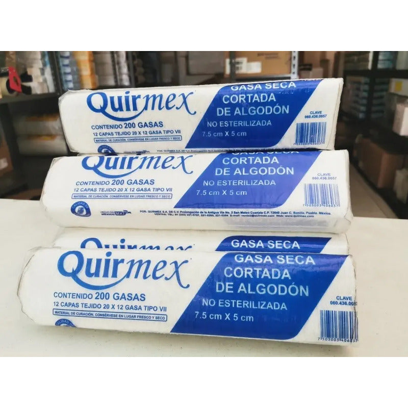 Gasa Quirmex 7.5x5 Cm. No Estéril