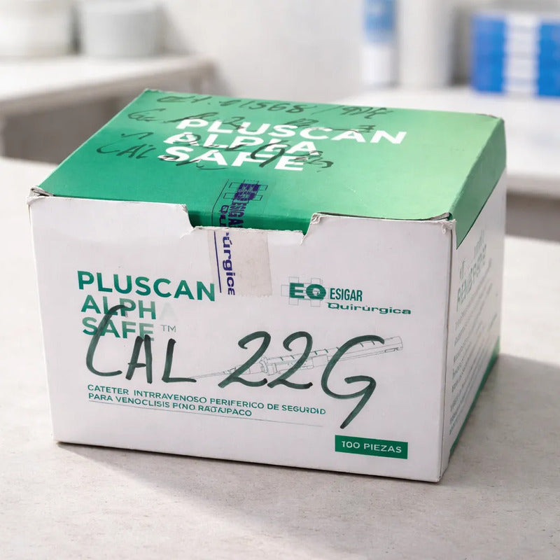 Catéter Intravenoso 22g Pluscan Alpha Safe 39 Piezas