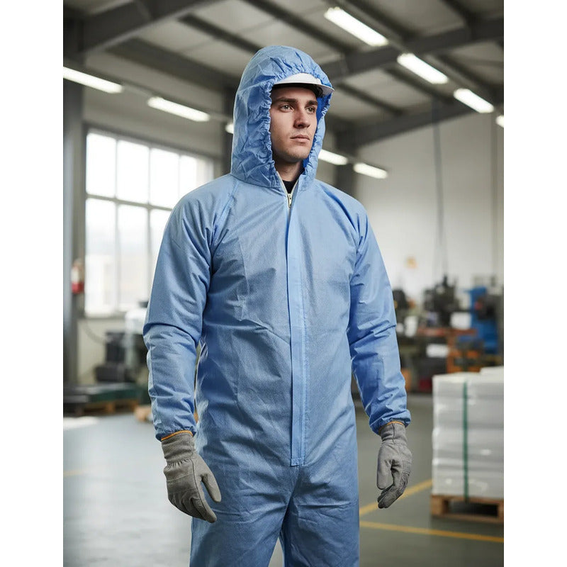 Traje Desechable Azul Tyvek Protección Médico Industrial Celeste Unitalla