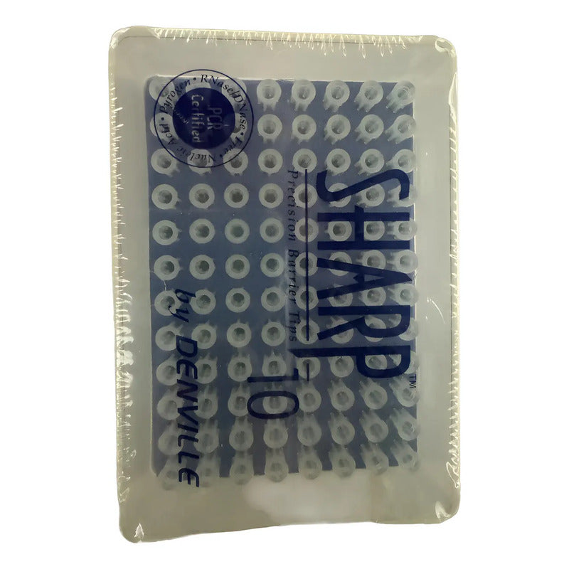 96 Puntas Para Pipeta 10µl Sharp By Denville Estéril Blanco