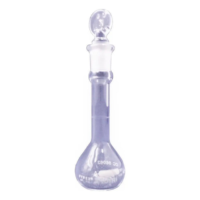 2 Matraz Volumetrico Aforado Cristal 10ml Y 25ml Con Tapon