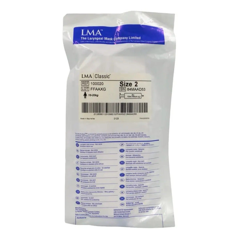 Mascarilla Laríngea Lma Classic Reusable Nº2 100020