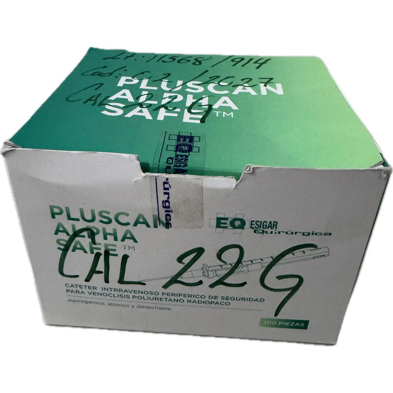 Catéter Intravenoso 22g Pluscan Alpha Safe 39 Piezas