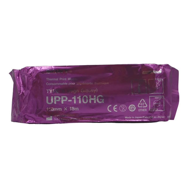 Papel Para Equipos Medicos Impresion Variantes Papel Sony Upp-110hg 110mm X 18m Videoimpresora