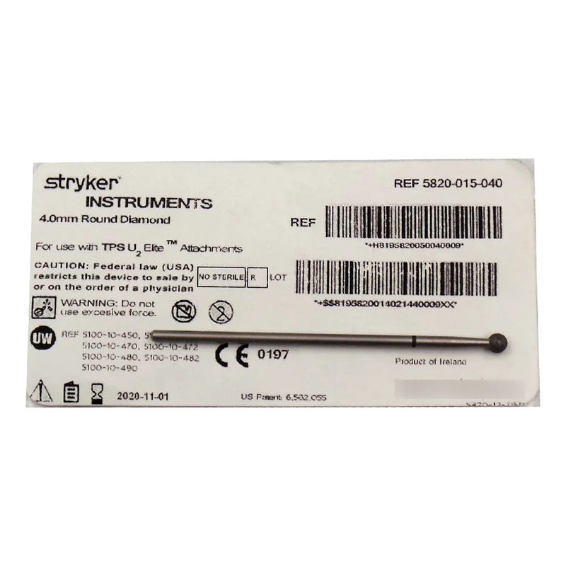 Fresas Dentales Carburo Diamante Rosen Variantes Profesional Fresa Dental Diamante Bola Stryker 5820-015-040 4.0mm
