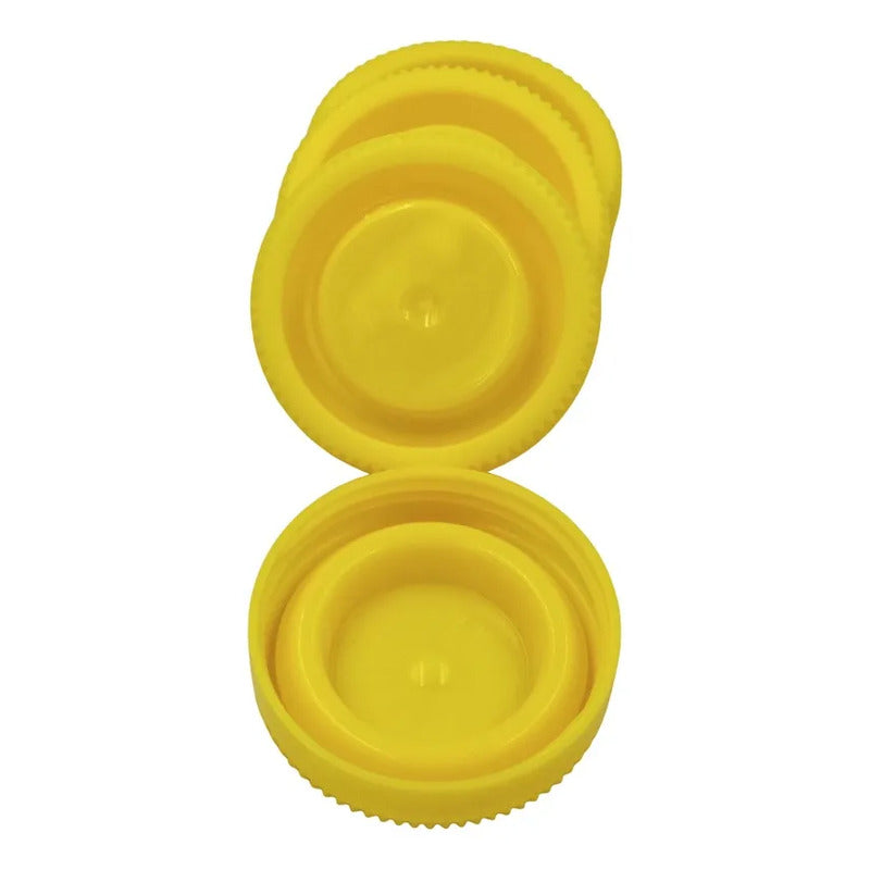 Pack 70 Tapas Deltalab 45mm Para Frascos De Seguridad Rosca Amarillo
