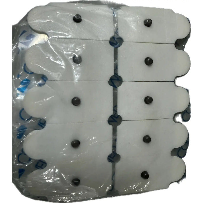 10 Electrodos De Puntos Adesivos Blanco