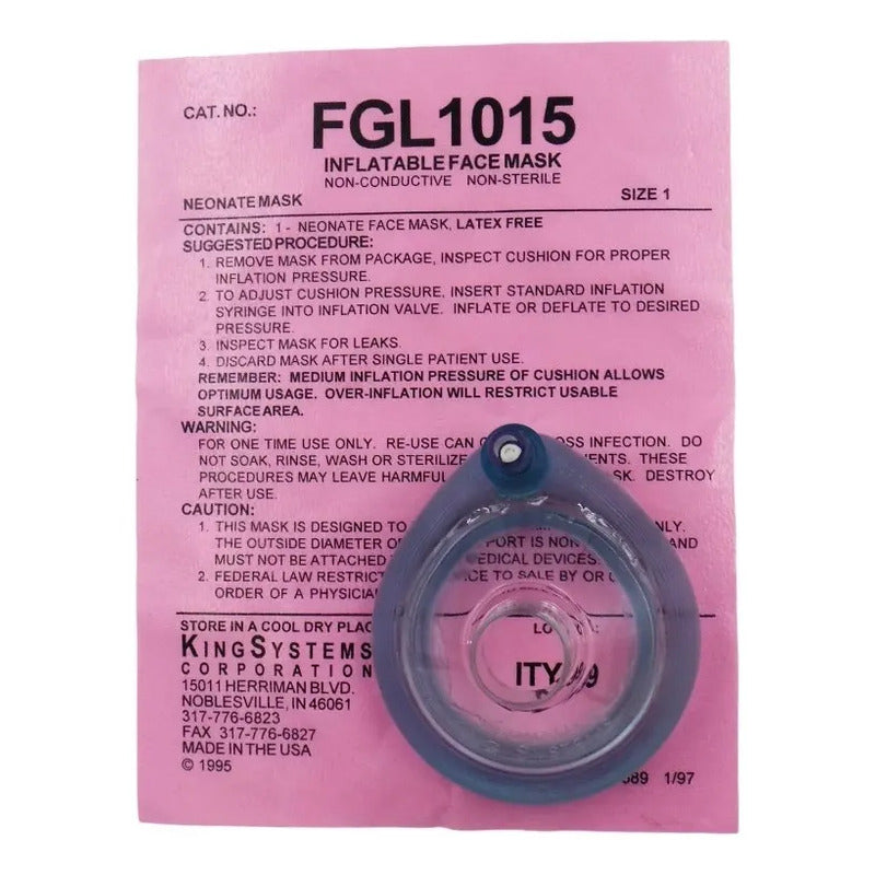 Mascarilla Anestésica King No.1 Desechable Fgl1015
