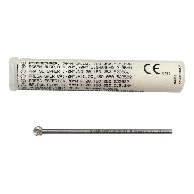 Fresas Dentales Carburo Diamante Rosen Variantes Profesional Fresa Dental Esférica Aesculap Gd053r Iso 050 70mm