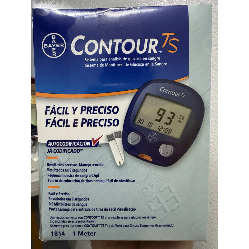 Glucómetro Bayer Contour Ts Autocodificado Preciso Y Rápido Azul