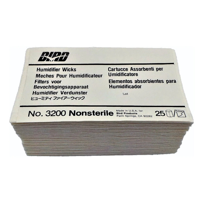Filtros Absorbentes Humidificador Bird 3200 Pack 25 Piezas Blanco