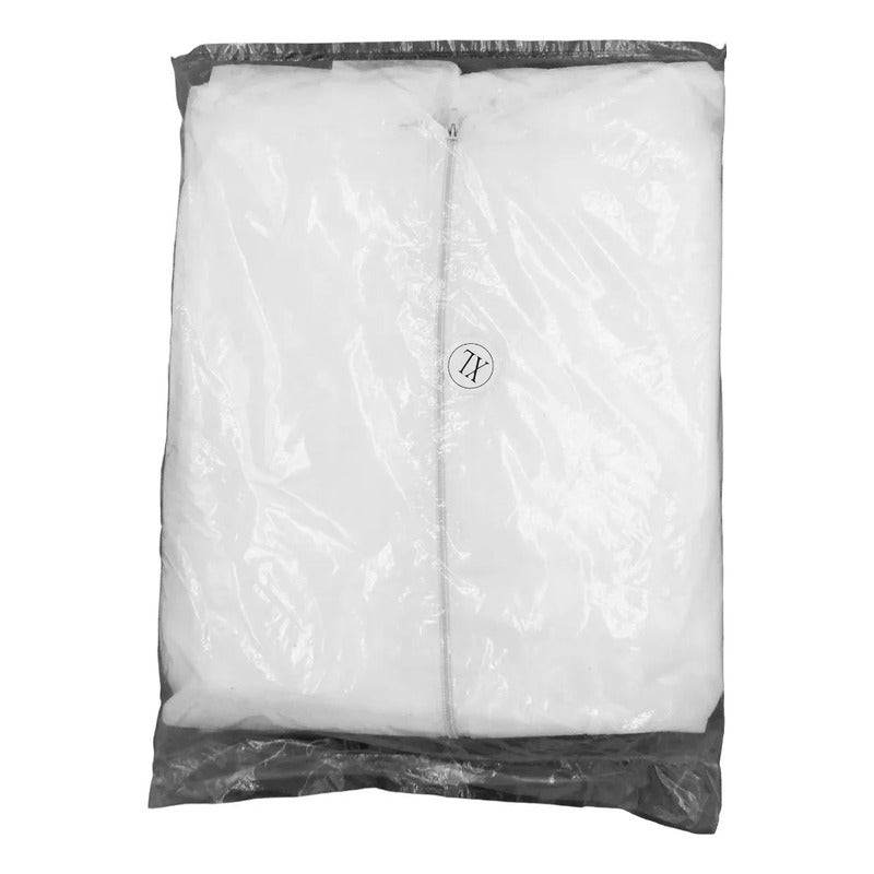 Overol Blanco Xl Desechable Con Gorro Uso Médico Ó Industria Blanco Xl