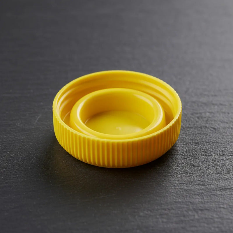 Pack 70 Tapas Deltalab 45mm Para Frascos De Seguridad Rosca Amarillo
