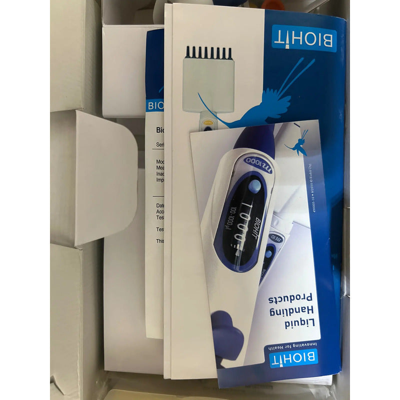 Pipeta Biohit Mline 20200l Mecánica Monocanal Autoclavable Blanco Con Detalles Azul Claro Celeste