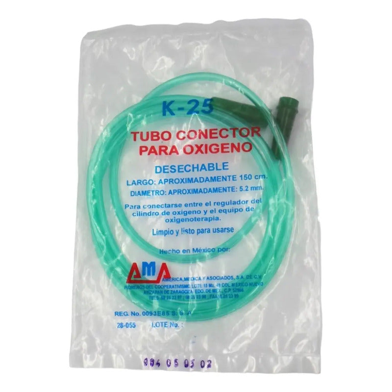 12 Tubo Conector Para Oxigeno 5.2 Mm X 150 Cm