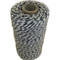 10 Rollos De Hilo Cañamo Chico Blanco Y Azul Marino