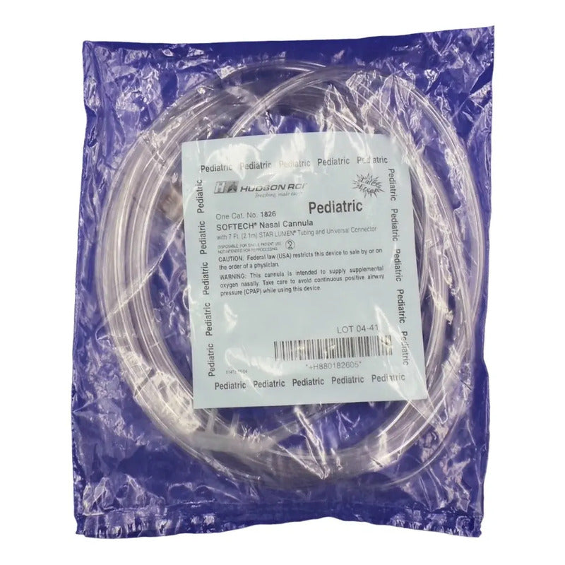 8 Canula Nasal Pediatrica 2.1m Con Conector Universal