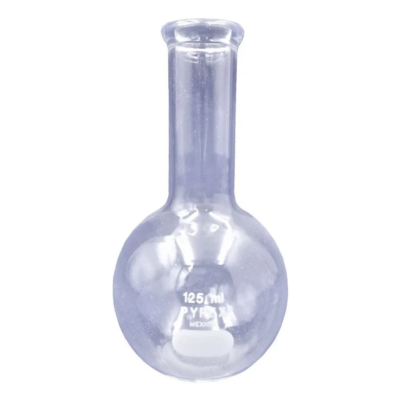 Matraz De Ebullición Pyrex 125 Ml Fondo Redondo