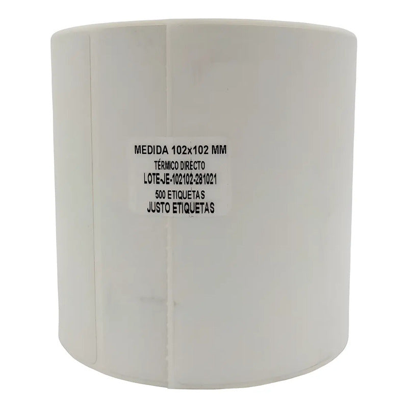 7,500 Etiqueta Blanca 4  X 4  (102 X 102) Termica Blanco