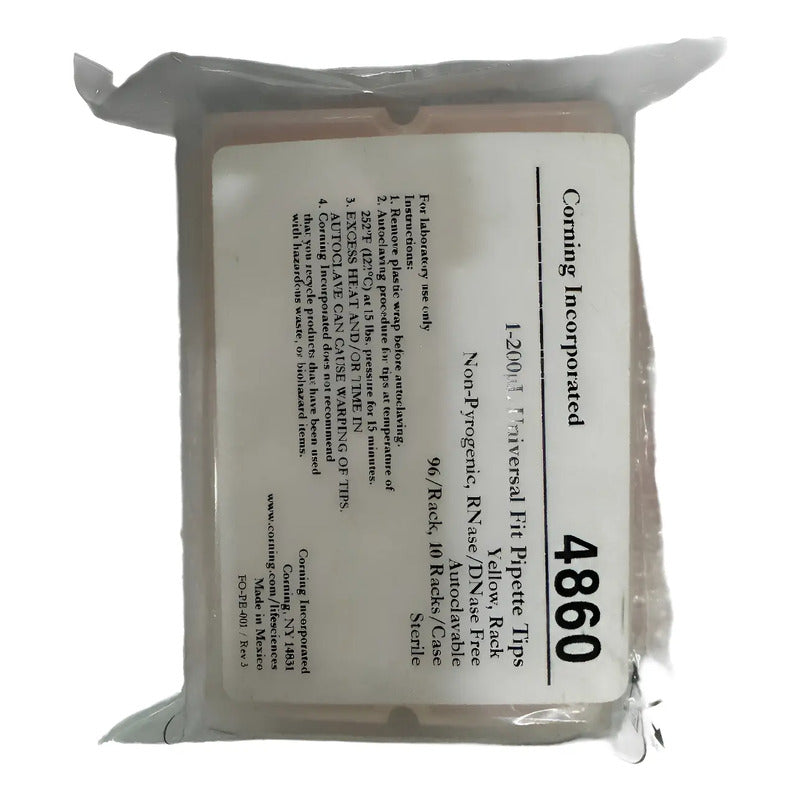 672 Puntas Para Pipeta 1-200µl Corning 4860 Estéril Amarillo
