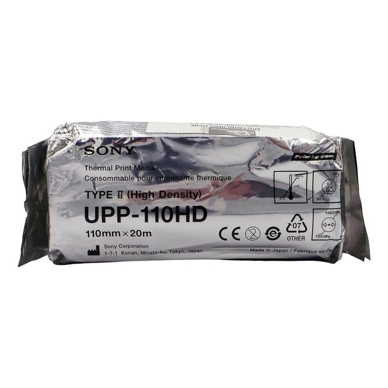 Papel Para Equipos Medicos Impresion Variantes Papel Sony Upp-110hd 110mm X 20m Para Videoimpresora