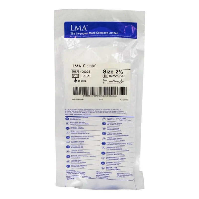 Mascarilla Laríngea Lma Classic Reusable Nº2.5 100025