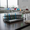 Gradilla De Metal Ctr Scientific 90 Entradas De Laboratorio Negro