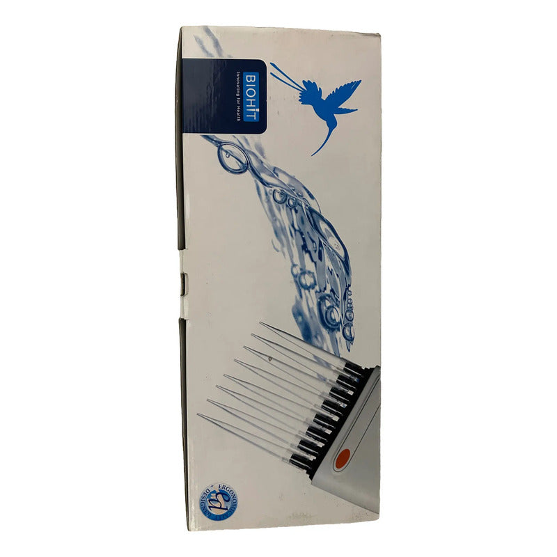 Pipeta Biohit Mline 20200l Mecánica Monocanal Autoclavable Blanco Con Detalles Azul Claro Celeste