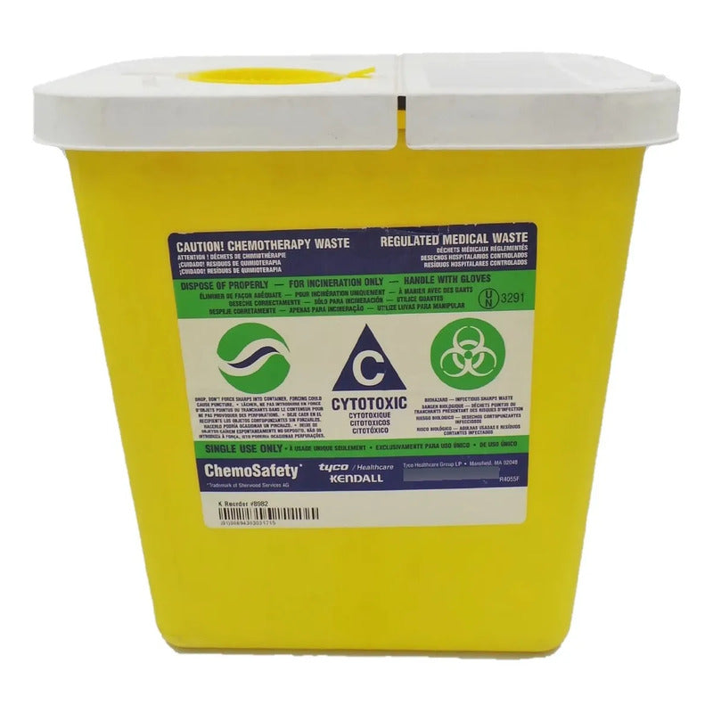 Contenedor Residuos Citotóxico Quimioterapia 5l Kendall 8982 Amarillo