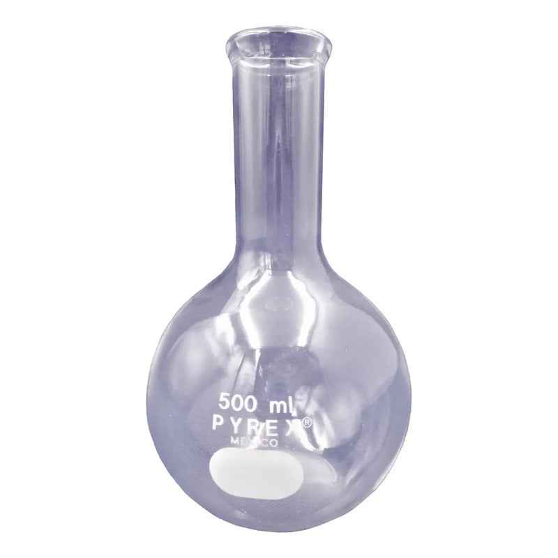 Matraz De Ebullición Pyrex 500 Ml Fondo Redondo