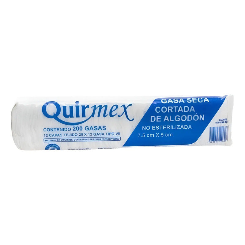 Gasa Quirmex 7.5x5 Cm. No Estéril