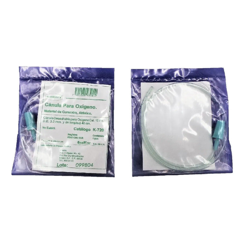 10 Cánulas Para Oxigeno 10fr, 3.3mm D.e., 40cm