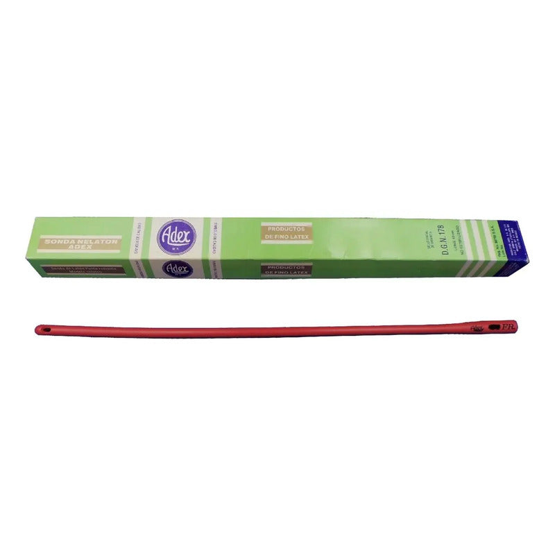 29 Sonda De Látex Punta Redonda Nelaton Roja 22fr