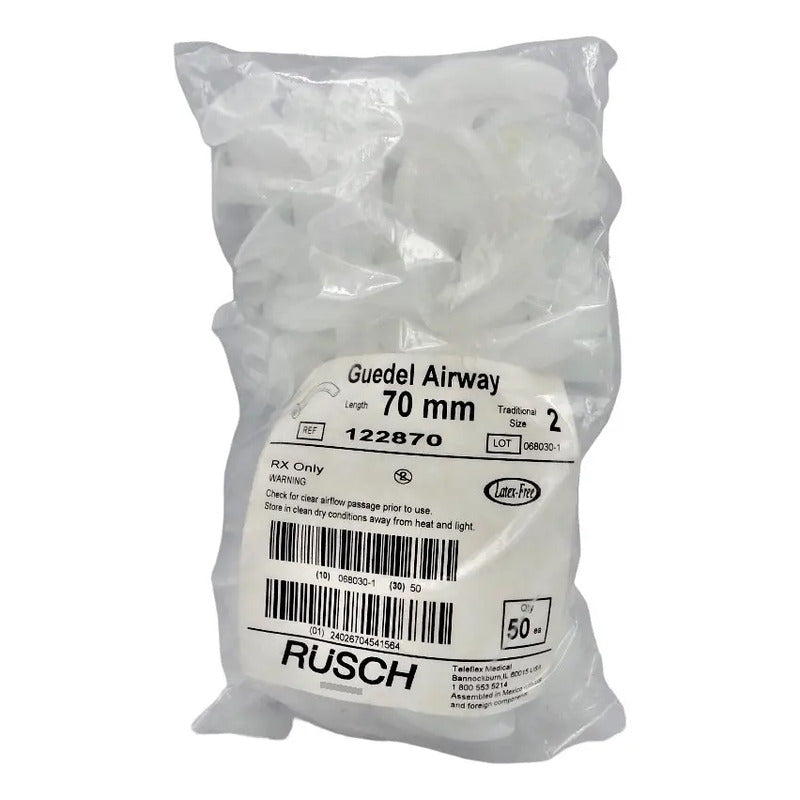 5 Cánula De Guedel Rígida 70 Mm No2 Rüsh 122870